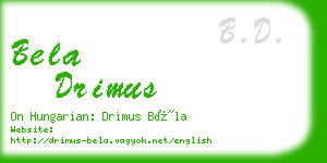 bela drimus business card